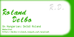 roland delbo business card